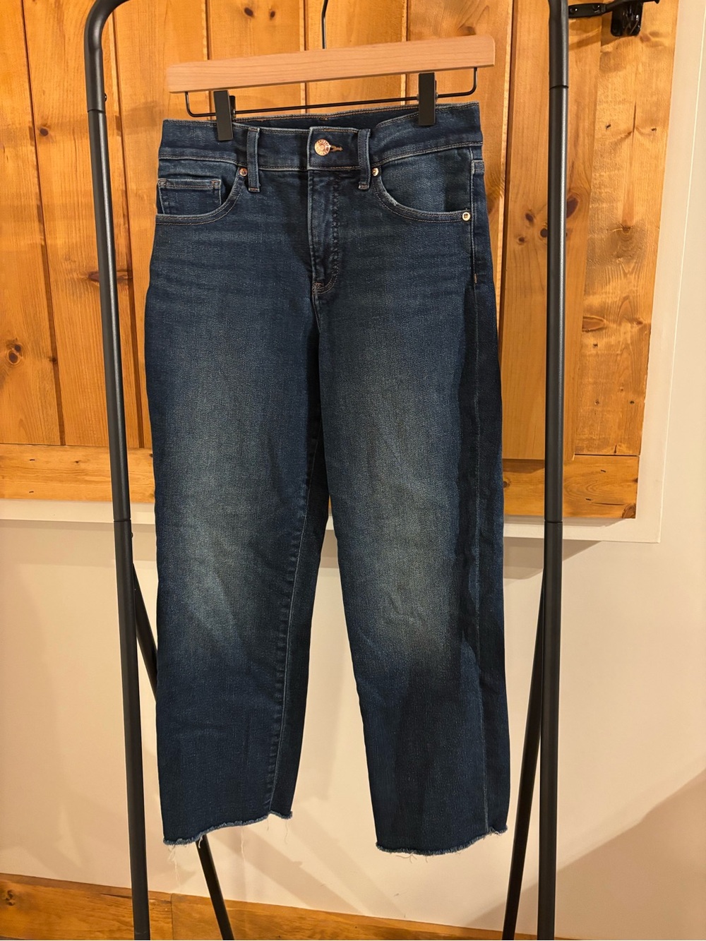 Express Dark Blue Cropped Ankle Jeans